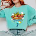 Kids Ka-Blam 7 Year Old Boys 7th Birthday Comic Book Super Hero Comfort Colors Sweatshirt Butter
