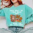 Knitting Reading Books Drinking Tea Knitter Knit Comfort Colors Sweatshirt Butter Knitting Reading Books Drinking Tea Knitter Knit Comfort Colors Sweatshirt Butter