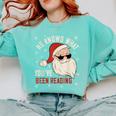 He Knows What You'Ve Been Reading Book Lover Women Santa Comfort Colors Sweatshirt Butter He Knows What You'Ve Been Reading Book Lover Women Santa Comfort Colors Sweatshirt Butter