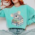 Koala Reading Book Pajama Sleep Comfort Colors Sweatshirt Butter