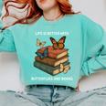 Life Is Better With Butterflies And Books Cute Butterfly Comfort Colors Sweatshirt Butter