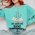 Live Laugh & Love Books Reading Butterfly Book Lover Bookish Premium Comfort Colors Sweatshirt Butter