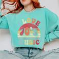 I Love 70's Music Retro Style Nostalgia Cassette 1970s Party Comfort Colors Sweatshirt Butter