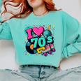 I Love The 70s Retro Cassette Roller Vinyl Disco Nostalgia Comfort Colors Sweatshirt Butter