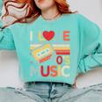 I Love 90's Music Retro Style Nostalgia Cassette 1990s Party Premium Tri-Blend Comfort Colors Sweatshirt Butter