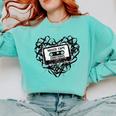 Mixed Tape Emotions Music Lover Nostalgia Quote Premium Tri-Blend Comfort Colors Sweatshirt Butter