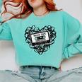 Mixed Tape Emotions Music Lover Nostalgia Quote Comfort Colors Sweatshirt Butter