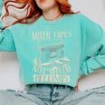 Mixed Tapes Not Feelings Nostalgia Retro Cassette Tape Comfort Colors Sweatshirt Butter
