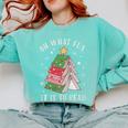 Oh What Fun It Is To Read Book Christmas Tree Premium Tri-Blend Comfort Colors Sweatshirt Butter