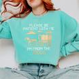 Please Be Patient I'm From The 1900s Retro Pixel Horse Wagon Comfort Colors Sweatshirt Butter