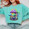 Psychedelic Alien Mushroom Nostalgia Groovy Vibe Hippie Comfort Colors Sweatshirt Butter Psychedelic Alien Mushroom Nostalgia Groovy Vibe Hippie Comfort Colors Sweatshirt Butter