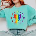 Rainbow Book With Stars And Moon Phases Gay Pride LGBT Comfort Colors Sweatshirt Butter