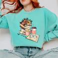 Read Books Drink Coffee For Women Comfort Colors Sweatshirt Butter