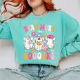 Read More Books Ghosts Reading Book Teacher Halloween Comfort Colors Sweatshirt Butter