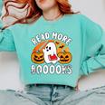 Read More Books Teacher Halloween Men Women Comfort Colors Sweatshirt Butter
