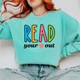 Read Your Heart Read Reading Librarian Book Across America Comfort Colors Sweatshirt Butter