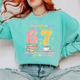 Reading 67 Teacher Six Seven Reading 6 7 Book Lover Comfort Colors Sweatshirt Butter