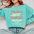 Reading And Motorcycle Life For Bikers Who Love Books Comfort Colors Sweatshirt Butter