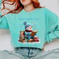Reading Snow So Many Books Christmas Snow Little Time Comfort Colors Sweatshirt Butter