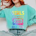 Retro Girls Just Wanna Have Fun Nostalgia 1980s 80's Premium Tri-Blend Comfort Colors Sweatshirt Butter