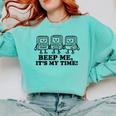 Retro Pager Squad Minimalist Monochrome Cartoon Nostalgia Comfort Colors Sweatshirt Butter