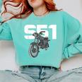 Retro Simme Moped Nostalgia Eastern Block Schwalbe Driver DDR Comfort Colors Sweatshirt Butter