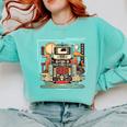 Retro Tech Stack 80s 90s Nostalgia Analog Devices Comfort Colors Sweatshirt Butter
