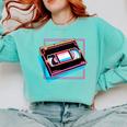 Retro VHS Vaporwave Video Cassette Nostalgia Geek Chic Comfort Colors Sweatshirt Butter