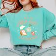 I Run ON HOT Tea & Books Reader Reading Meme Comfort Colors Sweatshirt Butter