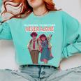 Running Together Always Connected Anime Nostalgia Message Comfort Colors Sweatshirt Butter