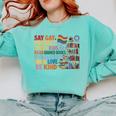 Say Gay Protect Trans Kids Read Banned Books LGBTQ Gay Pride Comfort Colors Sweatshirt Butter Say Gay Protect Trans Kids Read Banned Books LGBTQ Gay Pride Comfort Colors Sweatshirt Butter