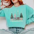 Seasons Readings Christmas Tree Book Lover Comfort Colors Sweatshirt Butter
