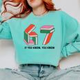 Six Seven 67 If You Know You Know 6 7 Reading Books Comfort Colors Sweatshirt Butter