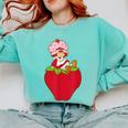 Strawberry Shortcake Sitting On Strawberry Retro Nostalgia Comfort Colors Sweatshirt Butter Strawberry Shortcake Sitting On Strawberry Retro Nostalgia Comfort Colors Sweatshirt Butter