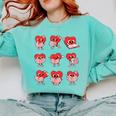 Teacher Valentines Day Reading Book Lover Bookworm Library Comfort Colors Sweatshirt Butter