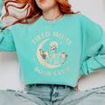Tired Moms Book Club Skeleton Reading Books Moon Comfort Colors Sweatshirt Butter Tired Moms Book Club Skeleton Reading Books Moon Comfort Colors Sweatshirt Butter