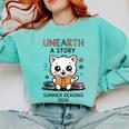 Unearth a Story Cute Kitten Summer Reading 2026 Cat Book Comfort Colors Sweatshirt Butter