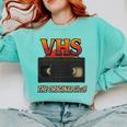 VHS Tape Nostalgia Old School Technology Humor Premium Comfort Colors Sweatshirt Butter