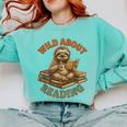 Wild About Reading Sloth Coffee Teacher Book Lover Comfort Colors Sweatshirt Butter Wild About Reading Sloth Coffee Teacher Book Lover Comfort Colors Sweatshirt Butter