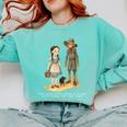Wizard Of Oz Book Quote Scarecrow Dorothy Retro Drawing Comfort Colors Sweatshirt Butter