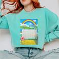 Women's Frutiger Aero Aesthetic Rainbow Glitch Art Comfort Colors Sweatshirt Butter Women's Frutiger Aero Aesthetic Rainbow Glitch Art Comfort Colors Sweatshirt Butter