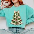 Xmas Tree Books Merry Christmas Coquette Bow Teacher Holiday Comfort Colors Sweatshirt Butter Xmas Tree Books Merry Christmas Coquette Bow Teacher Holiday Comfort Colors Sweatshirt Butter