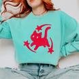 Yk2 Grunge Scary Cat With Shooting Stars 90s Nostalgia Comfort Colors Sweatshirt Butter Yk2 Grunge Scary Cat With Shooting Stars 90s Nostalgia Comfort Colors Sweatshirt Butter