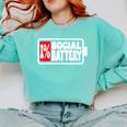 1 Social Battery Sarcastic Introverted Men Women Comfort Colors Sweatshirt Chalky Mint