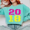 2018 Big Neon Numbers For The New Year Or Graduation Comfort Colors Sweatshirt Chalky Mint