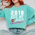 2018 Kiss My Class Goodbye Graduation Comfort Colors Sweatshirt Chalky Mint