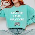 2019 High School Graduation College Level Unlocked Tee Comfort Colors Sweatshirt Chalky Mint