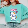 2021 Kindergarden Graduation Celebration Dapping Cat For Men Women Kids Comfort Colors Sweatshirt Chalky Mint