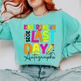 2025 Last Day Of School Autograph Kindergarten Graduation Comfort Colors Sweatshirt Chalky Mint