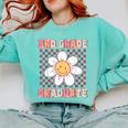 3rd Grade Graduation Cute Groovy Last Day Of Third Grade Comfort Colors Sweatshirt Chalky Mint